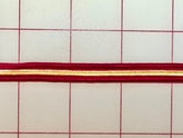 Trim -3/8-inch Fancy Vintage Corded Burgundy and Bright Ivory Close-Out
